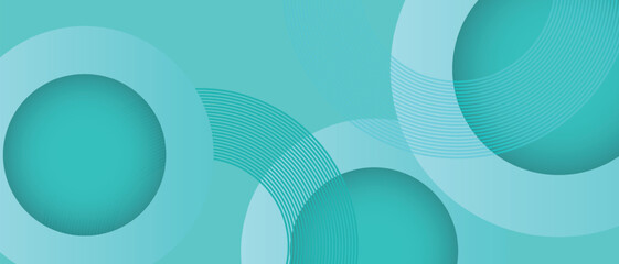 Sky blue abstract background with soft gradient circle rings in geometric pattern paper in modern art design. relaxing and tranquil art, can illustrate health medical or sound of music.