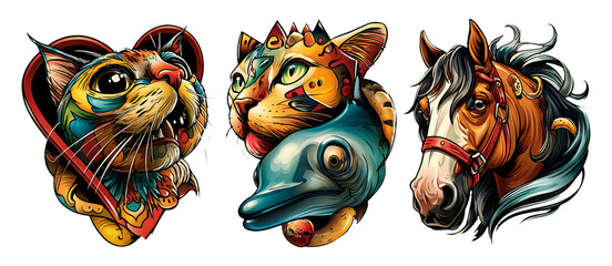 Whimsical and Colorful Animal Illustrations Showcasing Intimate Emotions and Connections