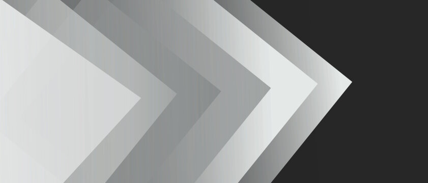 White and gray with black  abstract vector long minimal banner Vector abstract graphic geometric Pattern design background template.