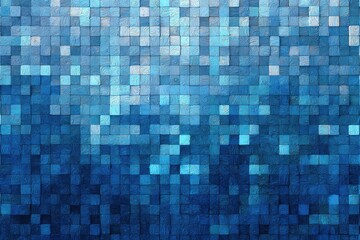 Abstract composition of varying shades of blue, resembling a mosaic or pixelated surface