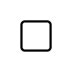 Minimal checkbox unchecked thin border, #333, isolated on transparent, UI kit ready