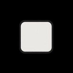 Minimal checkbox unchecked thin border, #333, isolated on transparent, UI kit ready