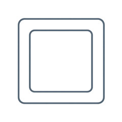 Minimal checkbox unchecked thin border, #333, isolated on transparent, UI kit ready