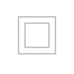 Minimal checkbox unchecked thin border, #333, isolated on transparent, UI kit ready