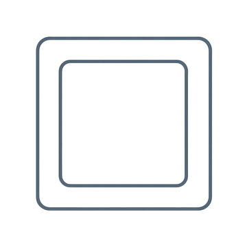 Minimal checkbox unchecked thin border, #333, isolated on transparent, UI kit ready