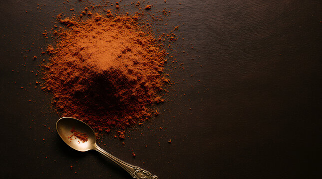 spices in black background