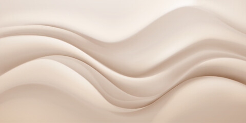 Smooth, flowing curves in a minimalist beige abstract background, creating a calming atmosphere.