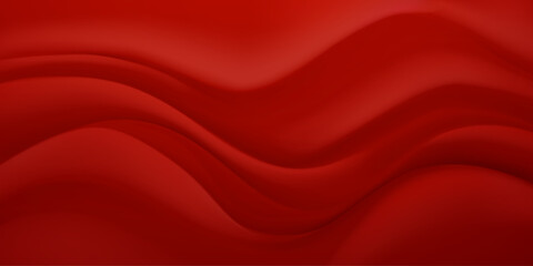 Smooth, flowing red waves on a vibrant red background, creating a sense of dynamic movement.