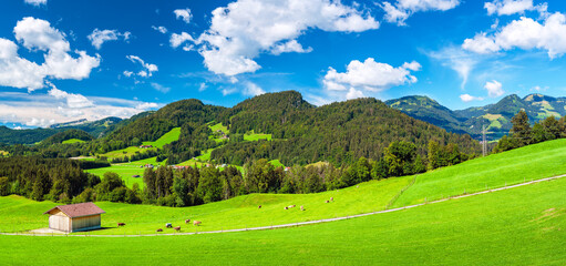 Alps pasture landscape, Bavaria Germany