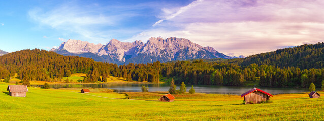Alpine landscape Geroldsee (Wagenbr&uuml;chsee) Bavaria Germany