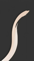 Single fluid stroke on deep charcoal, asymmetrical balance, vertical negative space, premium app template vibe