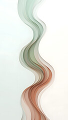 Soft gradient wave in muted sage and clay, ultra-minimal vertical layout