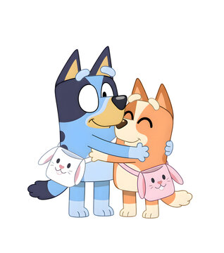 Bluey Cartoon Puppy Set | PNG SVG | Clipart for DIY Projects