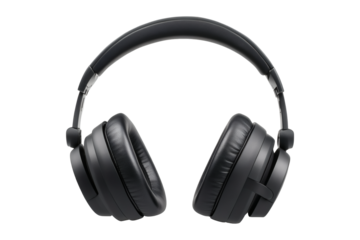 Sleek black headphones for music and professional use