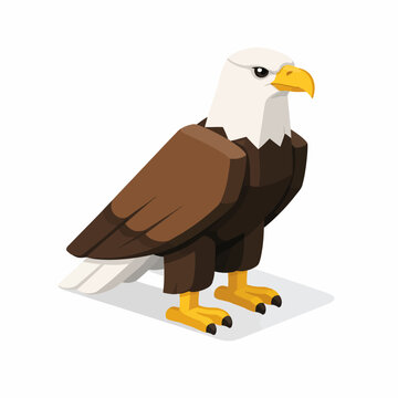 &Aacute;guila calva en estilo geom&eacute;trico