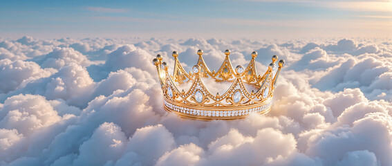 clouds in the sky with crown