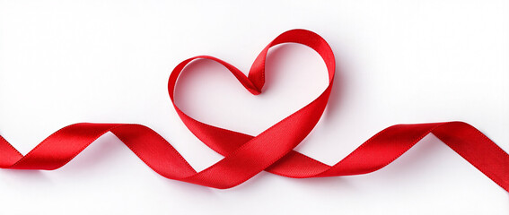 red heart on a white background