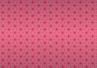 ちりめん生地のようなイラストに伝統文様の桔梗麻の葉を付けた背景イラスト