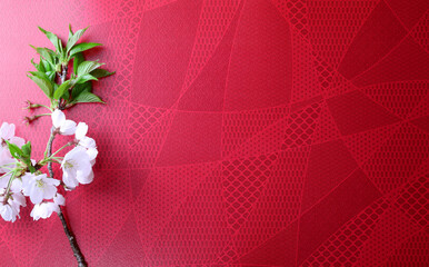 日本の背景_桜と和柄