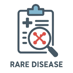 Rare Disease Medical Icon Vector

