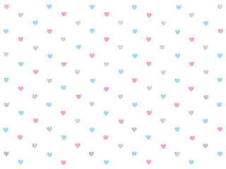 パステルカラーのハート柄背景｜かわいいドット風パターン素材