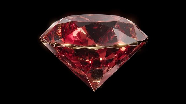Red diamond wallpaper background, Valentine's Day golden style