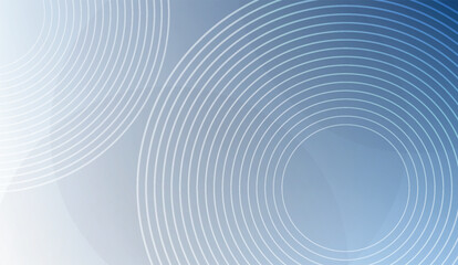 Abstract background with blue and white concentric circles, a modern gradient design for digital presentation