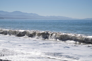 Obraz premium Mountains and Ocean in the Pacific Northwest