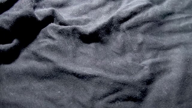 Dark cotton fabric, close-up