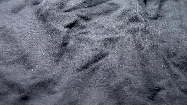 Dark cotton fabric, close-up