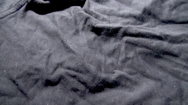 Dark cotton fabric, close-up