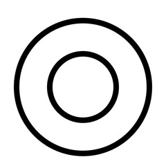 シンプルな黒い二重丸