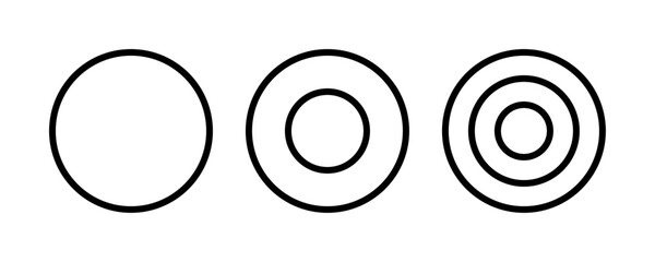 丸、二重丸、三重丸のセット