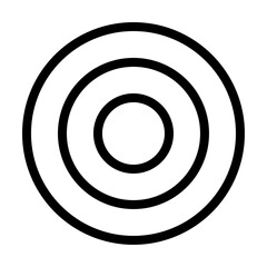 シンプルな黒い三重丸