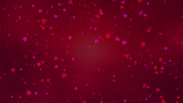 Red arrows falling down on red background 