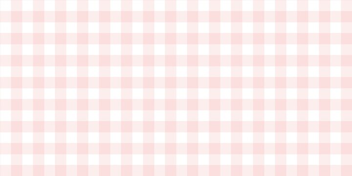 Pale pink and white gingham pattern background. Sweet baby pink checkered texture for feminine designs, bridal showers, and cute crafts.