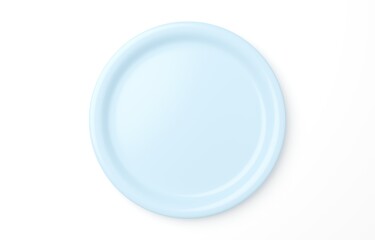 3Dイラスト_皿_水色