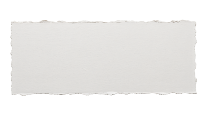 Torn paper edge in distressed texture with soft gray tone on white background for scrapbooking