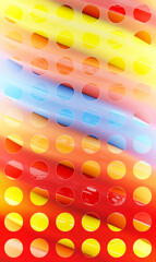 3d illustration of a stereo strip of different colors. Geometric stripes similar to waves. Abstract  colorful  glowing crossing lines pattern