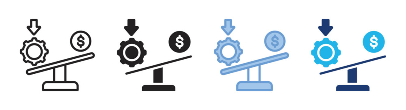 Leverage icon set multiple style collection