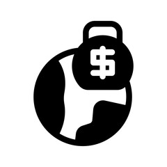 National Debts Icon Vector Symbol Design Illustration