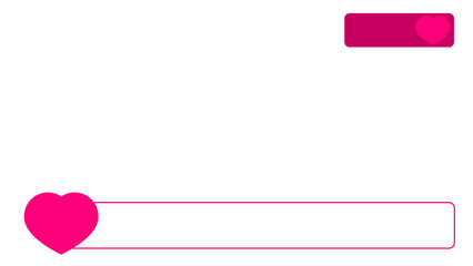 動画テロップ素材：ハート-1