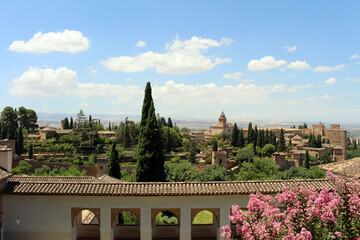From one point Overlooking fortress and the city, Granada, Spain July 2024