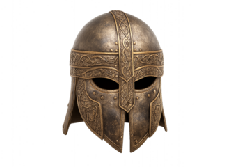 Celtic warrior helmet with intricate design