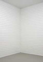 Simple white wall panels backdrop studio corner for digital compositions
