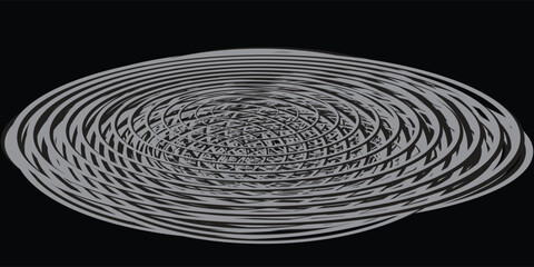 3D gradient holographic disc icon. Abstract hologram circle. 3D vector illustration. art