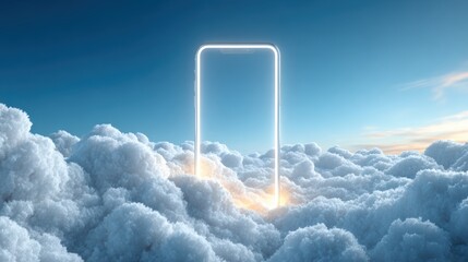 Abstract 3D model of a smartphone with exploding icons of shopping,Christmas day in winter season,gifts and christmas tree,santa,happy new year,discounts and digital payment solutions,pastel theme.