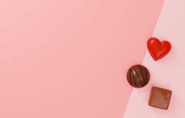 3D素材_バレンタインチョコレート