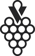 vector is monogram of grapes and letter V. Unique, elegant.