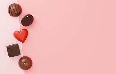 3D素材_バレンタインチョコレート